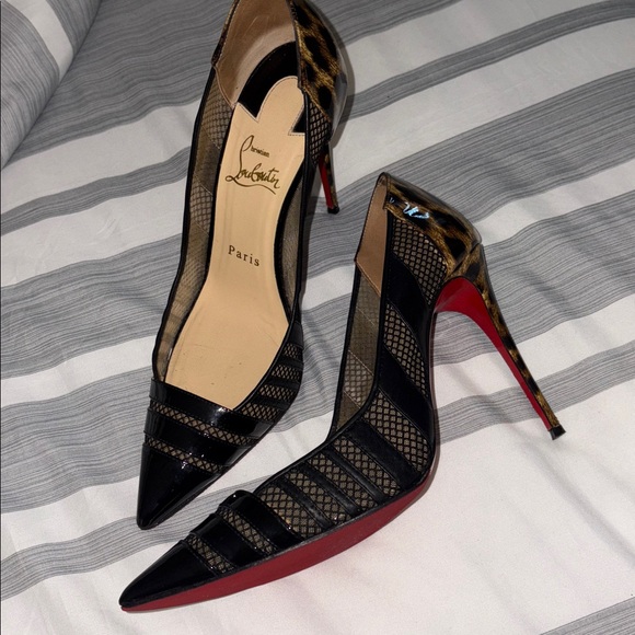 Christian Louboutin, red bottom, leopard heels - Picture 4 of 8